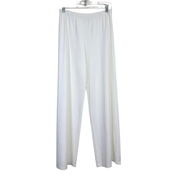 Bryn Walker White Ponte Pants Pull-On Elastic Waist Modal Blend Size M - Picture 1 of 9